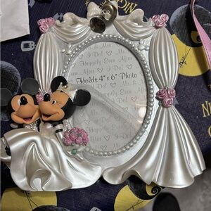 Disney park exclusive Mickey and Minnie wedding 4 x 6 frame
